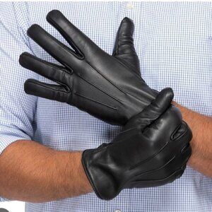Perrin Leather Gloves Black Size Large